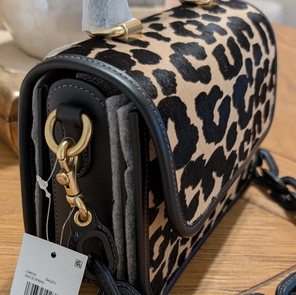 NWT Rogue Top Handle Bag In Haircalf With Leopard Print - Picture 5 of 14